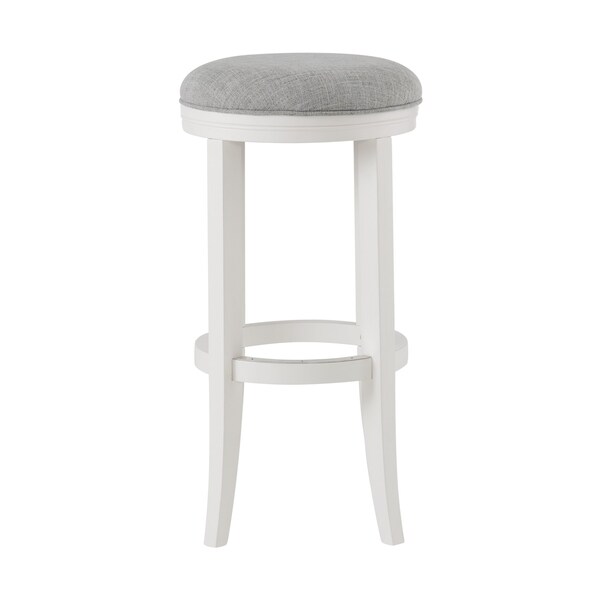 Alaterre Furniture Natick Bar Height Stool, White ANNI04FDC - main